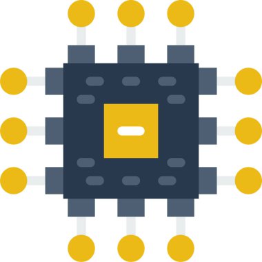 Çip. Web simgesi basit illüstrasyon