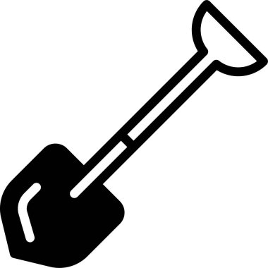 Kürek simgesi, vektör illüstrasyonu