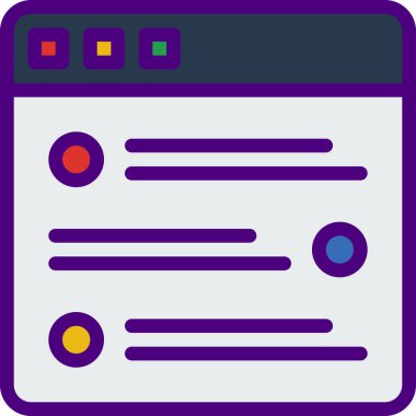 beyaz arkaplanda mor web simgesi