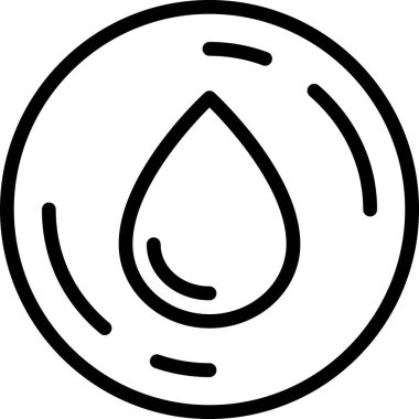 beyaz arkaplanda izole edilmiş karikatür biçiminde su damlası simgesi 