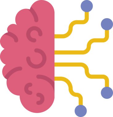 Yapay Zeka simgesi, vektör illüstrasyonu