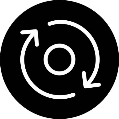 Bir daire simgesinin vektör illüstrasyonunu güncelle