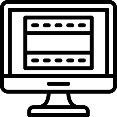 Video simgesi, basit vektör illüstrasyonu 