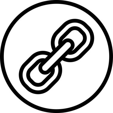  Bağlantı simgesi, basit vektör illüstrasyonu  