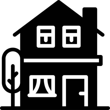 Otel ve inşaat hattı vektör simgesi.