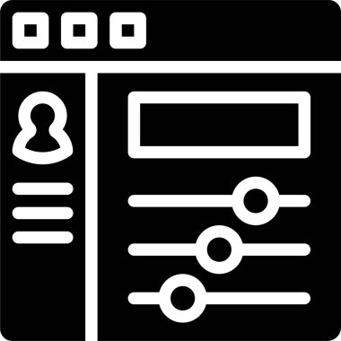 Ayarlar simgesi, basit vektör illüstrasyonu 