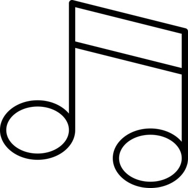 müzik notu vektör simgesi beyaz arkaplanda izole edildi