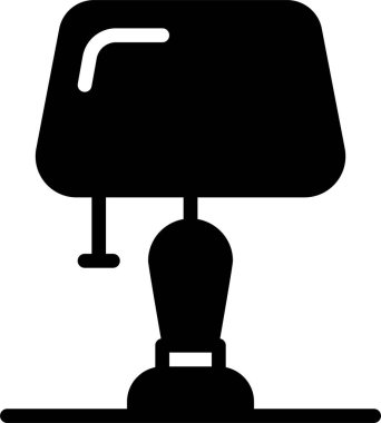 Işık arkaplanda düz bir lamba simgesi  