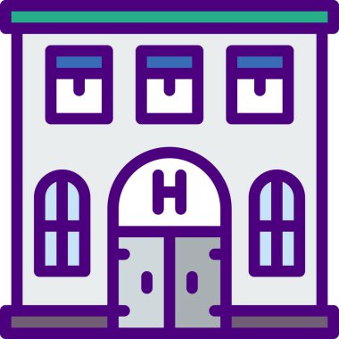 Modern düz tasarım yapı ikonunun vektör çizimi