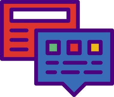 Sohbet simgesi, basit vektör illüstrasyonu 