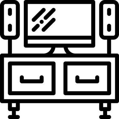 TV simgesi, vektör illüstrasyonu