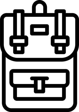 Okul Sırt Çantası simgesinin vektör çizimi 