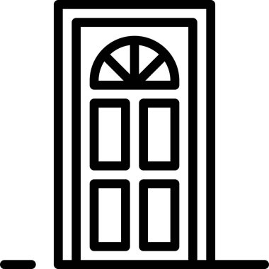 Kapı simgesi, basit vektör illüstrasyonu 