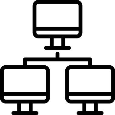 Bağlantı ağı düz vektör simgesi