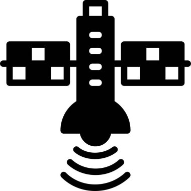 Uydu Simgesi, vektör illüstrasyonu