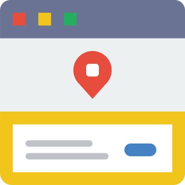 navigasyon işaretleyici satır vektör simgesi 