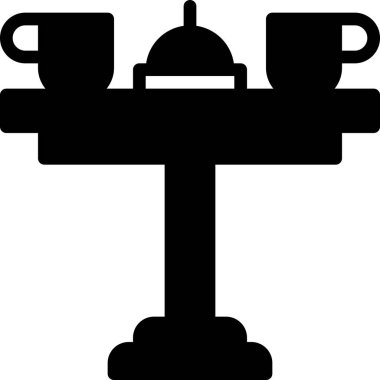 Tablo simgesi, vektör illüstrasyonu yemek 