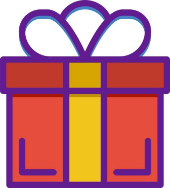 hediye kutusu vektör simgesi