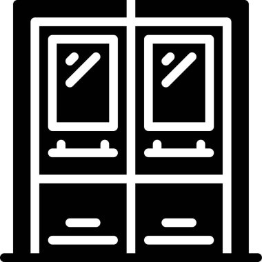 Kapı simgesi, basit vektör illüstrasyonu 