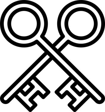 Anahtar simgesi, vektör illüstrasyonu