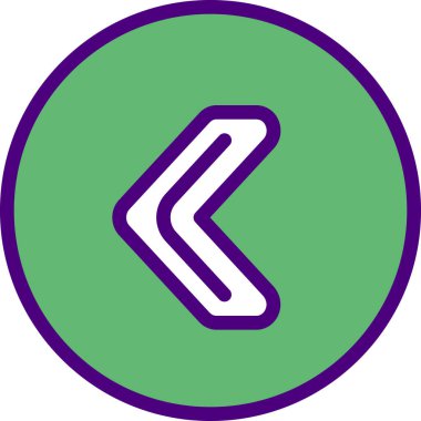 sol yön basit vektör simgesi