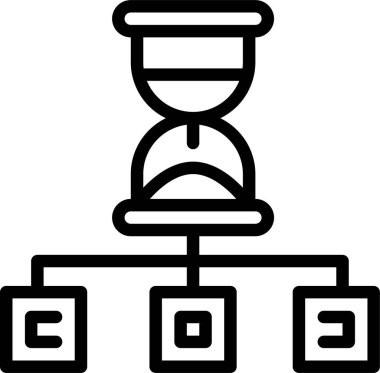 Beyaz arkaplanda diyagram çizgi vektör simgesi 