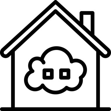 Bulut ağının basit vektör simgesi tasarımı