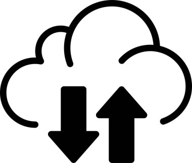 Bulut ağının basit vektör simgesi tasarımı