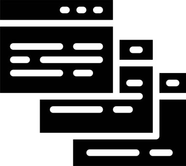 Kodlama. Web simgesi basit illüstrasyon 