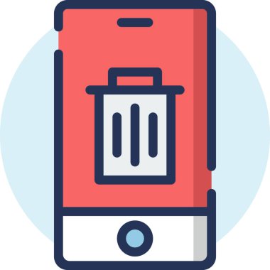 Çöp simgesi, basit vektör tasarımı