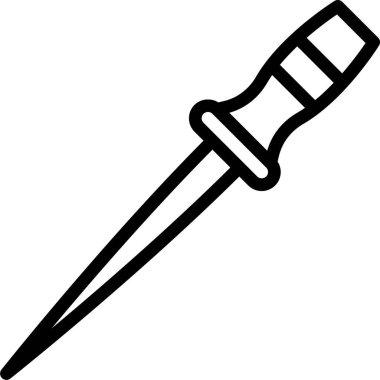 Okul bıçağının karikatürünün vektör çizimi