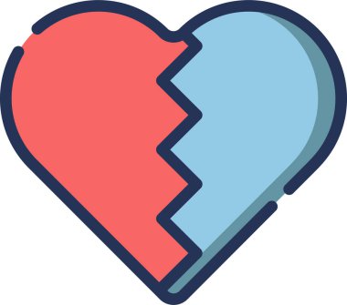 kalp çizgisi vektör simgesi beyaz arkaplanda izole edildi