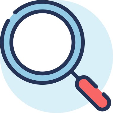 Arama simgesi, basit vektör illüstrasyonu 