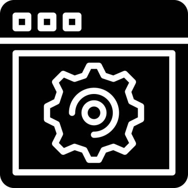 Ayarlar simgesi, basit vektör illüstrasyonu 