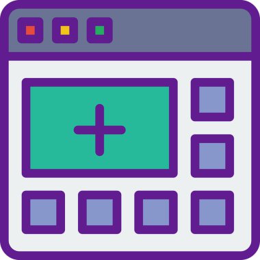 Yeni simge ekle, basit vektör illüstrasyonu 