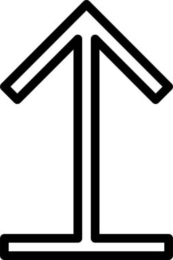 navigasyon ok çizgisi vektör simgesi.