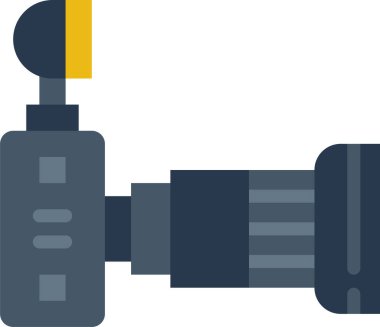 Beyaz arkaplanda izole edilmiş bir kameranın vektör çizimi