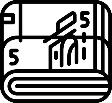 Avro banknot sembolü, vektör illüstrasyonu