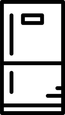 Mutfak vektör simgesindeki buzdolabı.