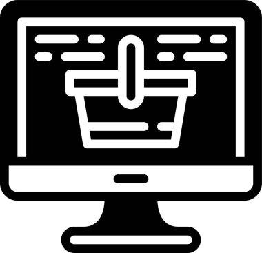 E Ticaret simgesi, vektör illüstrasyonu