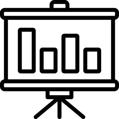 Bilim ve finans çizgi vektörü simgesi.