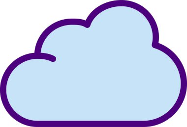 Bulut ağının basit vektör simgesi tasarımı