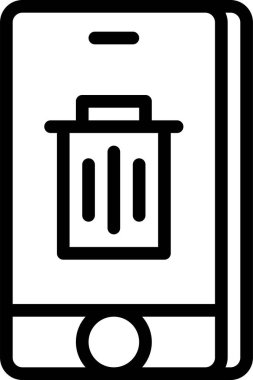 Çöp simgesi, basit vektör tasarımı