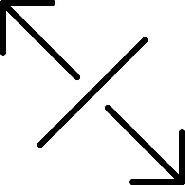 Beyaz arkaplanda çapraz Genişleme vektör çizimi