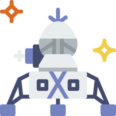 robot. Web simgesi basit illüstrasyon