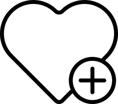 Beyaz arkaplanda kalp şekli vektör simgesi