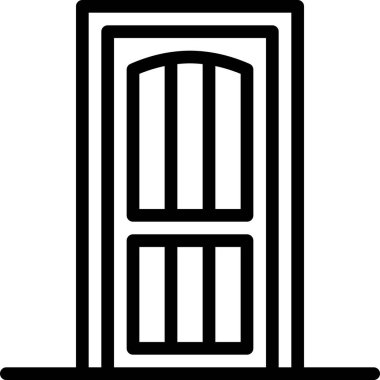 Kapı simgesi, basit vektör illüstrasyonu 