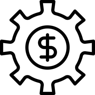 Ayarlar simgesi, basit vektör illüstrasyonu 