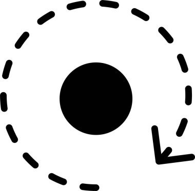 Gezegenin yörüngesinin vektör çizimi