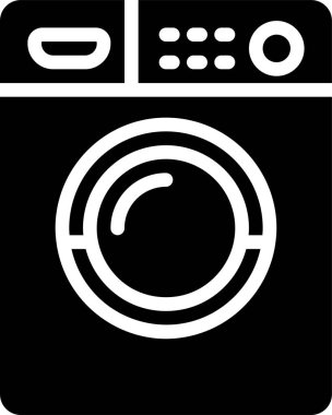 çamaşır makinesi, basit vektör simgesi